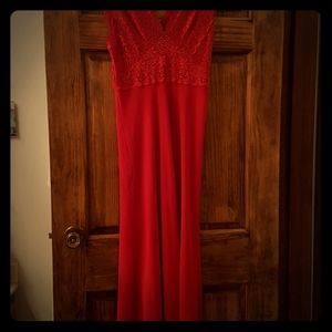 Red long nightwear EUC